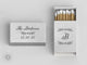 Foiled Wedding Matchboxes #13 - Wedding Matches, Matchbox, Wedding Match Favors, Match Boxes, Candle Matches, Bridal Favors, Party Matches