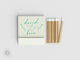 Foiled Wedding Matchbooks #6 - Handwritten Script - Delicate Florals
