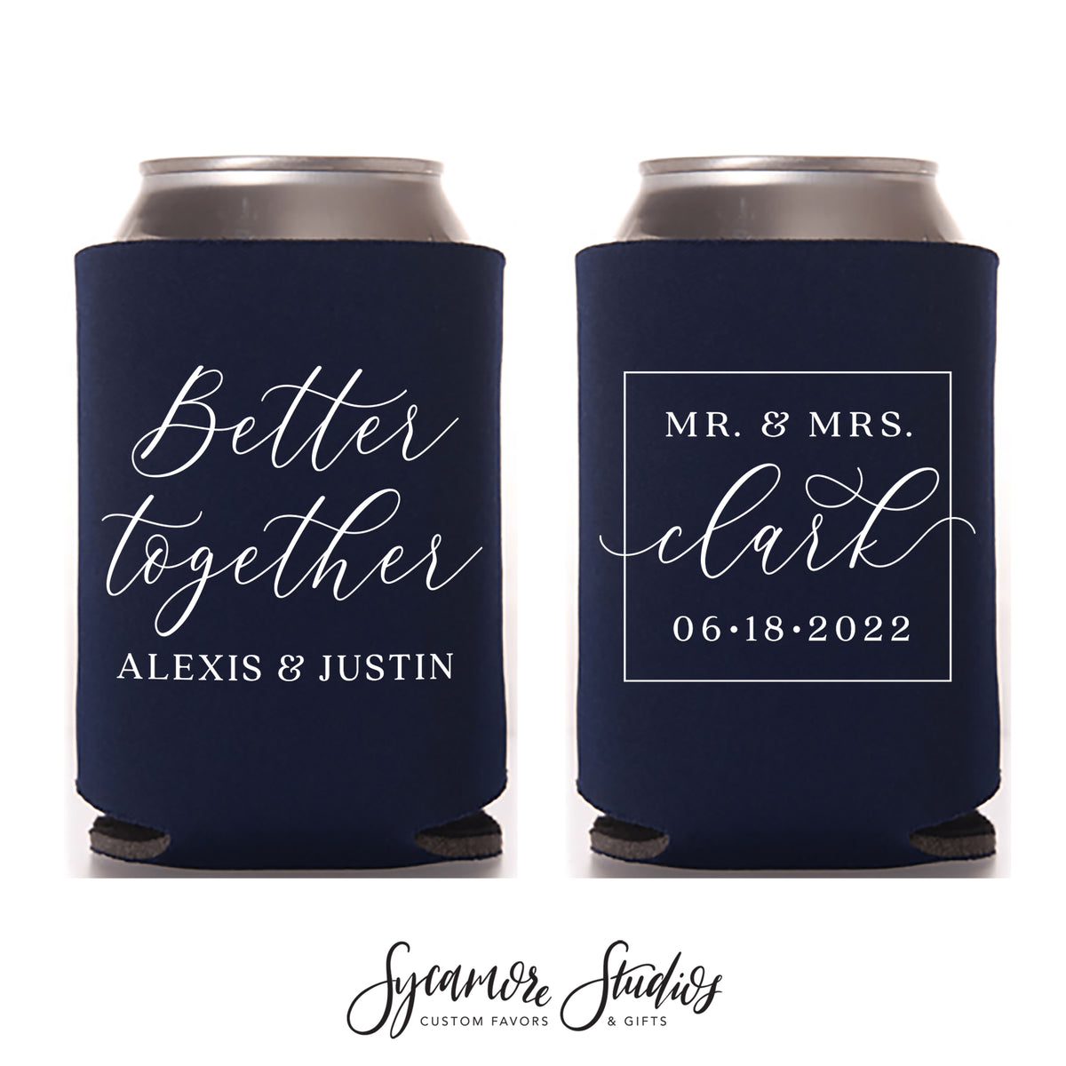 Slim 12oz Wedding Can Cooler #186S - Better Together – Sycamore Studios