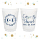 Monogram Wreath - 12oz or 16oz Frosted Unbreakable Plastic Cup #48
