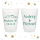 Mountain Range - 12oz or 16oz Frosted Unbreakable Plastic Cup #75