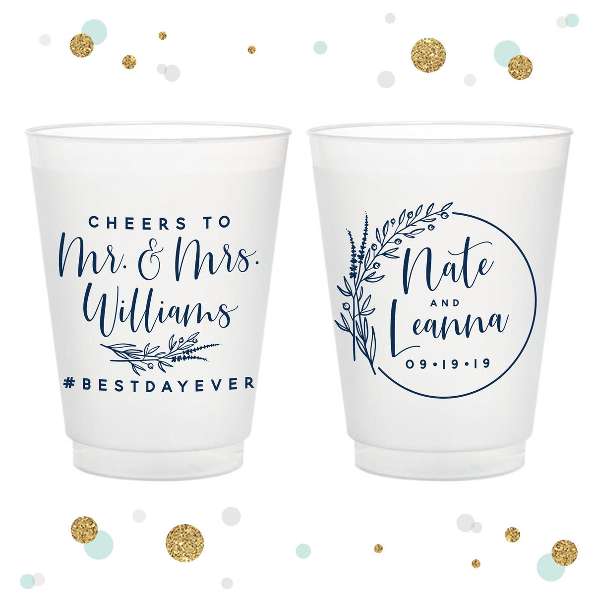 Custom Best Day Ever Styrofoam Cups