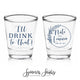 Double Sided Shot Glass #141C - Mr & Mrs