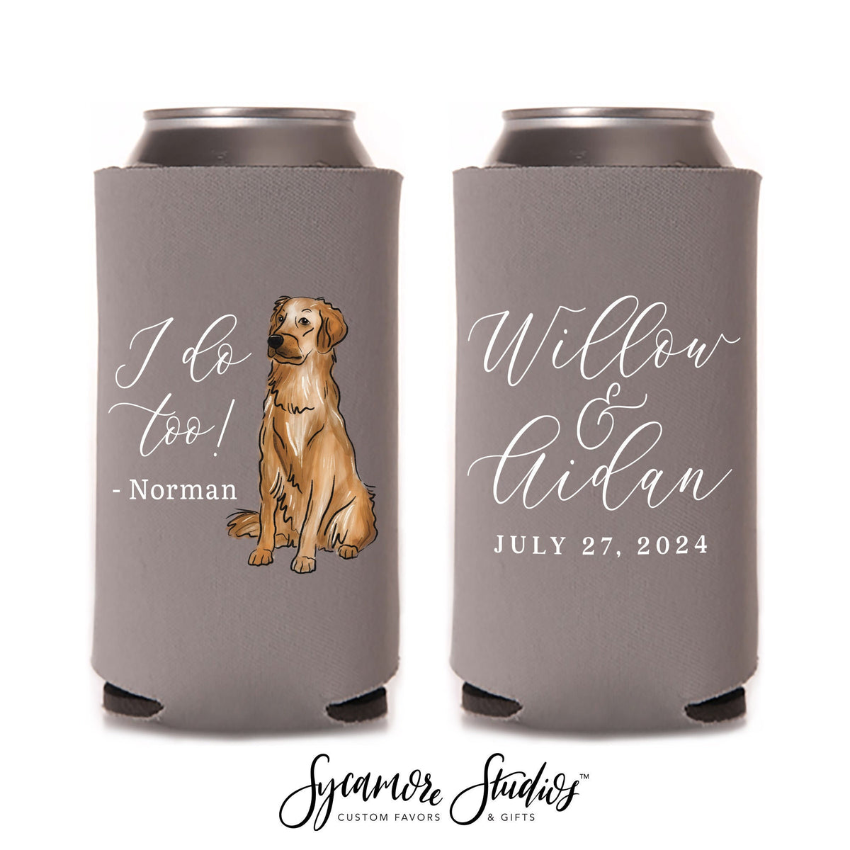 Full Color Slim Can Cooler #12FS - Wedding Can Coolers – Sycamore