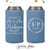 Slim 12oz Wedding Can Cooler #142S - Cheers to The Mr and Mrs