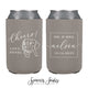 Neoprene Wedding Can Cooler #204N - Custom Pet Illustration