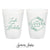 Can Cooler & Frosted Cup Package #207 - Floral Wreath Monogram - Wedding Favor Pack, Wedding Favors, Wedding Cups, Party Cups, Can Coolers