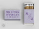 Foiled Wedding Matchboxes #10 - Wedding Matches, Matchbox, Wedding Match Favors, Match Boxes, Candle Matches, Bridal Favors, Party Matches