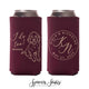 Slim Wedding Can Cooler #234S - Cheers - Pet Illustration