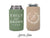 Regular & Slim Can Cooler Wedding Package #211RS - Floral Wreath Monogram - Custom - Wedding Favor Package, Wedding Favor, Beer Can Holder