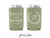 Regular & Slim Can Cooler Wedding Package #211RS - Floral Wreath Monogram - Custom - Wedding Favor Package, Wedding Favor, Beer Can Holder