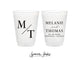 12oz or 16oz Frosted Unbreakable Plastic Cup #262 - Elegant Monogram