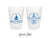 12oz or 16oz Frosted Unbreakable Plastic Cup #261 - Nautical Wedding - Custom - Bridal Wedding Favor, Wedding Cup, Party Cups, Favor