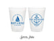 12oz or 16oz Frosted Unbreakable Plastic Cup #261 - Nautical Wedding