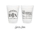 12oz or 16oz Frosted Unbreakable Plastic Cup #260 - Monogram Floral