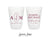 12oz or 16oz Frosted Unbreakable Plastic Cup #258 - Monogram Floral - Custom - Bridal Wedding Favor, Wedding Cup, Party Cups, Wedding Cups