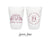 12oz or 16oz Frosted Unbreakable Plastic Cup #248 - Custom Pet Illustration - Cheers Monogram - Wedding Favors, Drink Cups, Wedding Cup