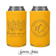 Slim Wedding Can Cooler #242S - Drinks On Us - Custom Pet Illustration