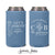 Slim 12oz Wedding Can Cooler #239S - Let's Pawty - Custom Pet Illustration - Wedding Favors, Can Holder, Beer Hugger, Wedding Favor