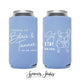 Slim Wedding Can Cooler #236S - Sit Stay Drink - Custom Pet Illustration