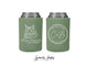 Wedding Can Cooler #278R - Custom Pet Illustration