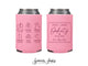 Wedding Can Cooler #283R - Cute Wedding Timeline