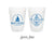 Can Cooler & Frosted Cup Package #261 - Sailboat - Custom - Wedding Favor Pack, Wedding Favors, Wedding Cups, Party Cups, Party Decor
