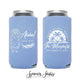 Slim Wedding Can Cooler #225S - Beach Destination - Custom Pet Illustration