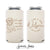 Slim 12oz Wedding Can Cooler #223S - We Wish Our Dog Was Here - Custom Pet Illustration - Favors, Can Holder, Beer Huggers, Wedding Favor