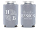 Wedding Can Cooler #280R - Mr and Mrs Monogram
