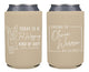 Neoprene Wedding Can Cooler #249 - Custom Pet Illustration