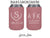 Regular & Slim Can Cooler Wedding Package #202RS - Wreath Monogram - Custom - Wedding Favor Package, Wedding Favor, Beer Can Holder, Favors