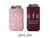 Regular & Slim Can Cooler Wedding Package #202RS - Wreath Monogram - Custom - Wedding Favor Package, Wedding Favor, Beer Can Holder, Favors
