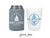 Can Cooler & Frosted Cup Package #261 - Sailboat - Custom - Wedding Favor Pack, Wedding Favors, Wedding Cups, Party Cups, Party Decor