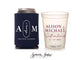 Wedding Can Cooler & Stadium Cup Pack #258 - Wedding Favor Combo Pack, Beer Cups, Stadium Cups, Wedding Favors, Hugger