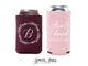 Wedding Regular & Slim Can Cooler Package #114RS - Monogram Wreath