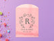 Foiled Party Snack Bag #6 Floral Monogram