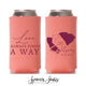 Slim Wedding Can Cooler #293S - Love Always Finds A Way