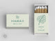Foiled Wedding Matchboxes #68 - Tropical Wedding Matches, Matchbox, Wedding Match Favors, Match Boxes, Candle Matches, Bridal Favors, Party