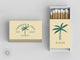 Foiled Wedding Matchboxes #67 - Tropical Wedding Matches, Matchbox, Wedding Match Favors, Match Boxes, Candle Matches, Bridal Favors, Party