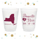 State or Province - 12oz or 16oz Frosted Unbreakable Plastic Cup #1