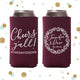 Monogram Wreath - Tall Boy 16oz Wedding Can Cooler #124