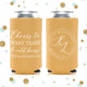 Cheers to Many Years - Tall Boy 16oz Wedding Can Cooler #138T