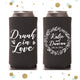 Drunk in Love - Slim 12oz Wedding Can Cooler #103S