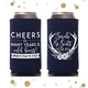 Slim 12oz Wedding Can Cooler #106S - Cheers to Many Years