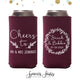 Slim 12oz Wedding Can Cooler #94S - Cheers To