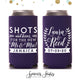 Slim 12oz Wedding Can Cooler #81S - Shots and Kisses