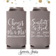 Slim 12oz Wedding Can Cooler #59S - Cheers to The Mr and Mrs
