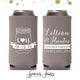 Slim 12oz Wedding Can Cooler #6S - Mason Jar