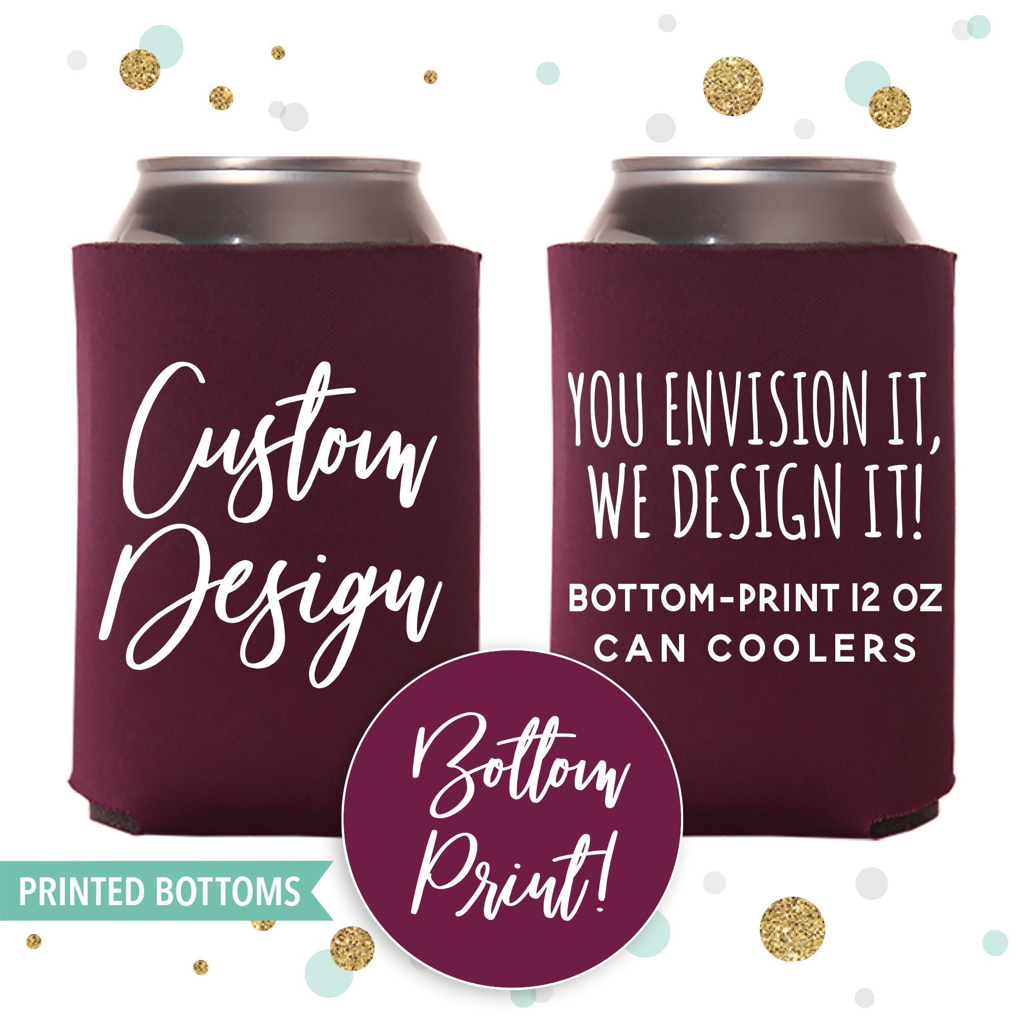 Custom Slim Can Coolers (8 Oz., Screen Print)